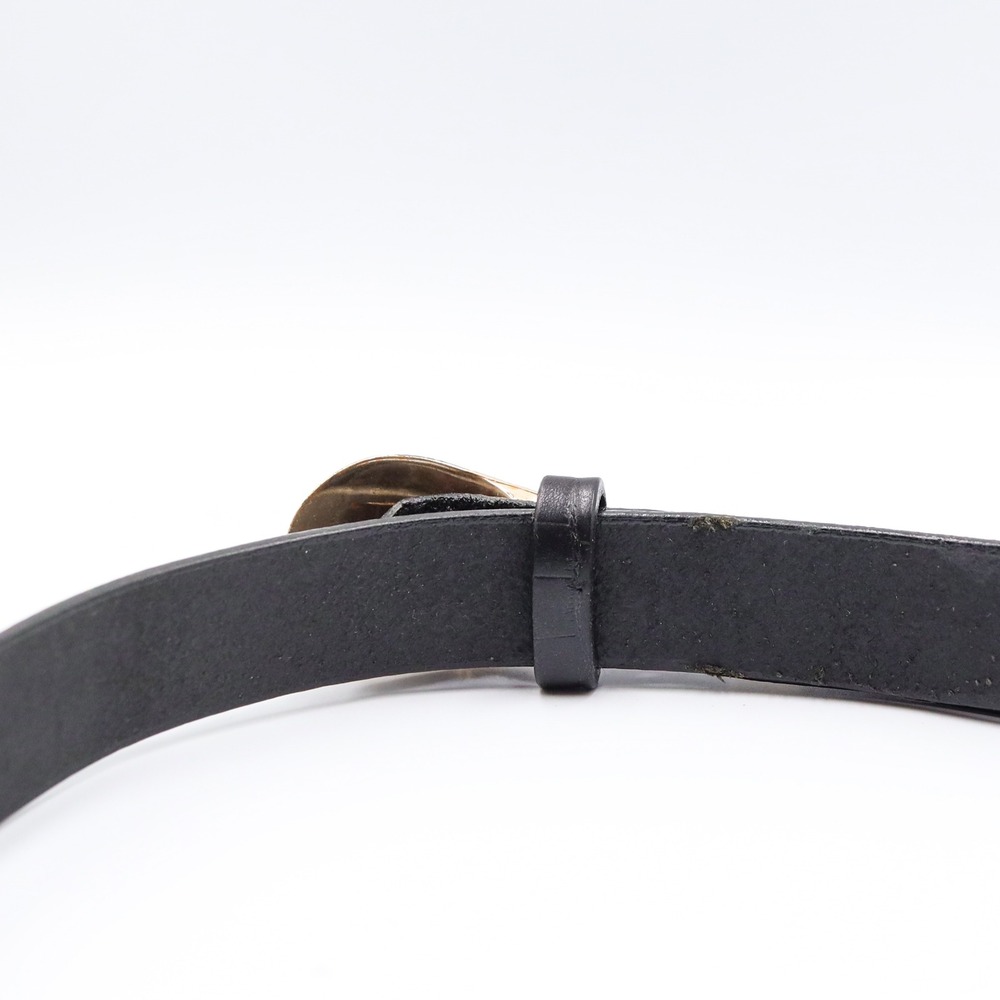 Western Ranger Black Croc Embossed Belt Double Tip Silver Tone Sunburst Buckle - Picture 9 of 12